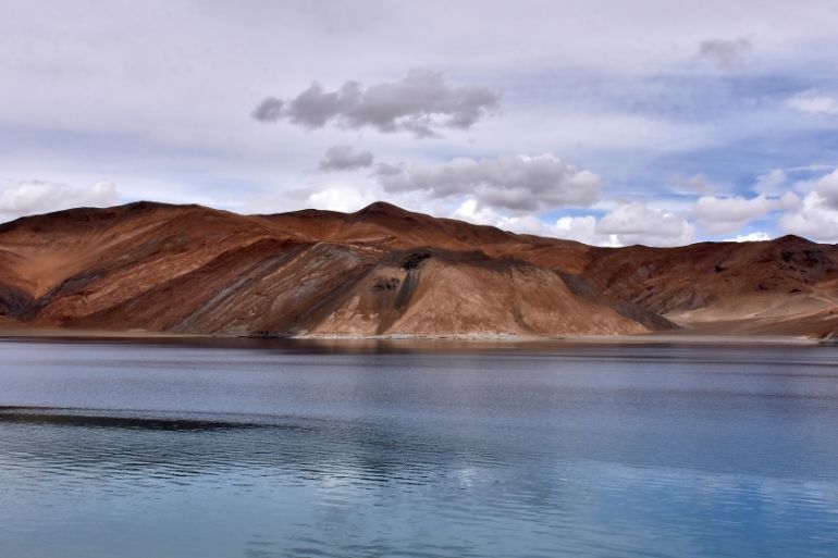 A view of Pangong Tso lake in Ladakh region