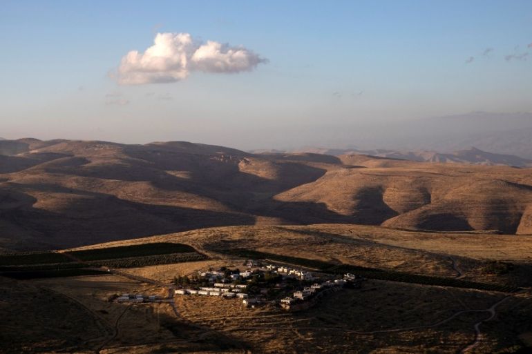 A general view of homes in the Jewish settler outpost of Mitzpe Kramim in the Israeli-occupied West Bank