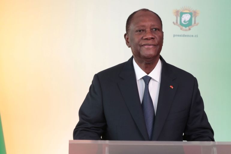 Ivory Coast''s President Alassane Ouattara delivers an address to the nation during the country''s national holiday in Abidjan