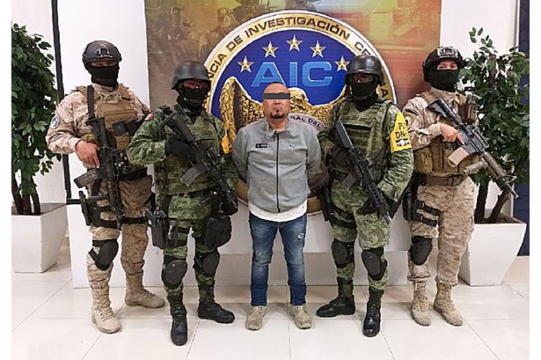 A handout photo made available by the Guanajuato State Attorney''s Office showing the arrest of Jose Antonio Yepez, ''el Marro'', by federal forces in the state from Guanajuato, Mexico, 02 August 2020. J