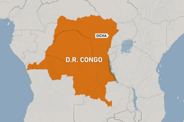 Oicha map DRC