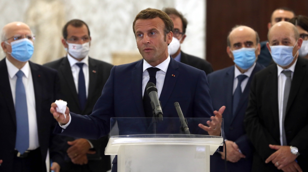 French President Emmanuel Macron in Beirut