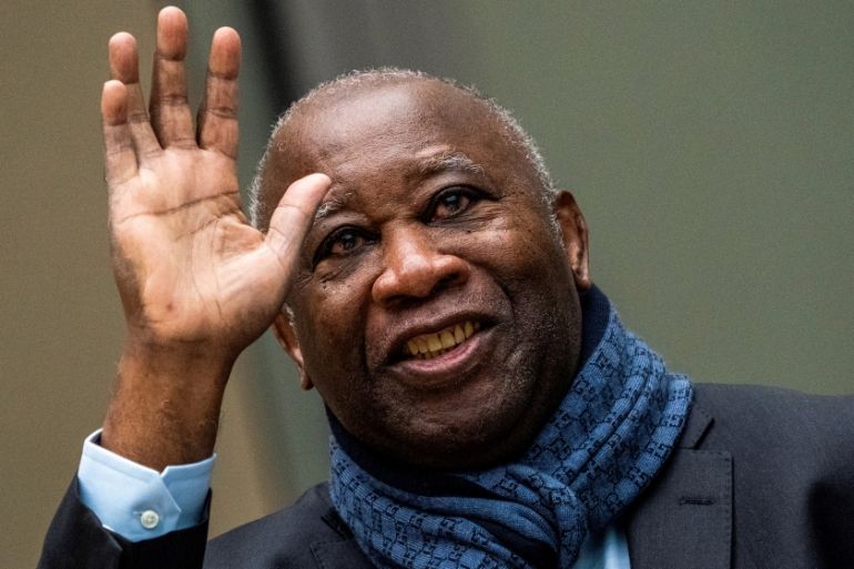 Former Ivory Coast President Laurent Gbagbo appears before the International Criminal Court in The Hague, Netherlands February 6, 2020, Netherlands February 6, 2020. Jerry Lampen/Pool via REUTERS