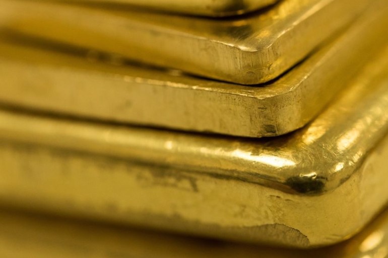 Gold bars previous metals
