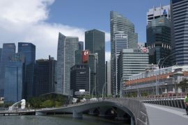 Singapore skyline economy [Bloomberg]