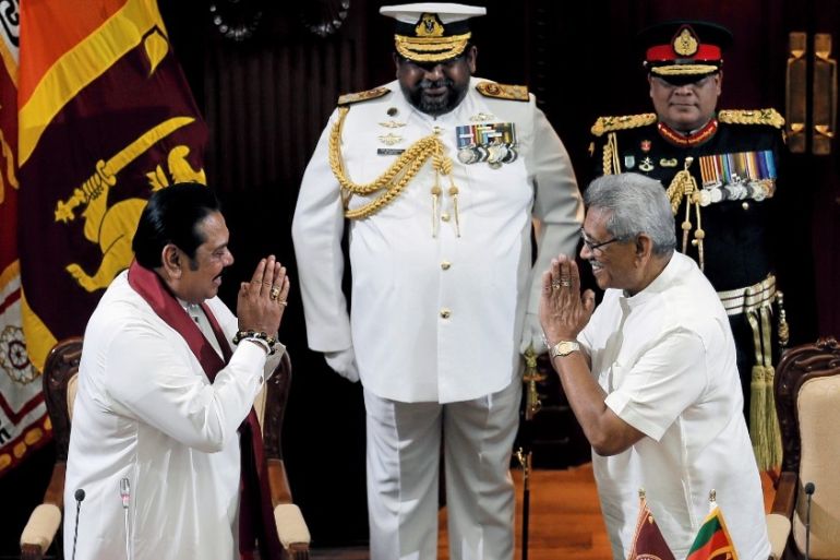 Sri Lanka''s President Gotabaya Rajapaksa and his brother and former leader Mahinda Rajapaksa