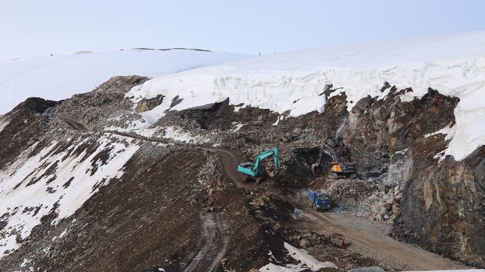 Access road construction for the Oyfjellet Wind Complex