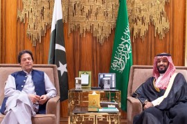 Saudi Arabia''s Crown Prince Mohammed bin Salman meets with Pakistani Prime Minister Imran Khan