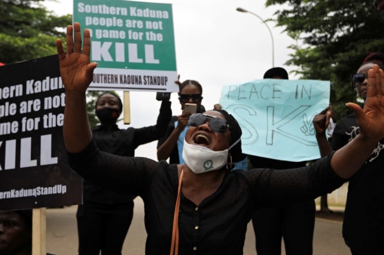 Protest against incessant killings in southern Kaduna and insecurities in Nigeria, in Abuja