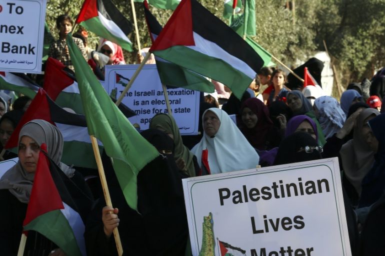 Palestine annexation protest