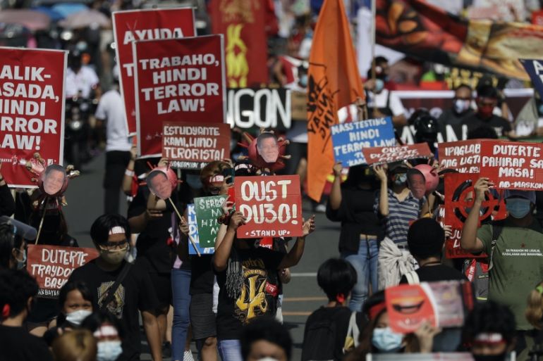 Philippines anti-terror bill protest AP photo