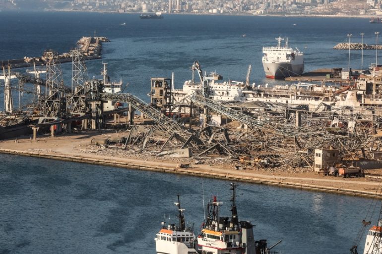 A general view shows the damage following Tuesday''s blast in Beirut''s port area, Lebanon August 5, 2020. REUTERS/Mohamed Azakir