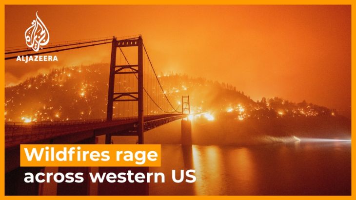 ‘Unprecedented’ wildfires rage across western US