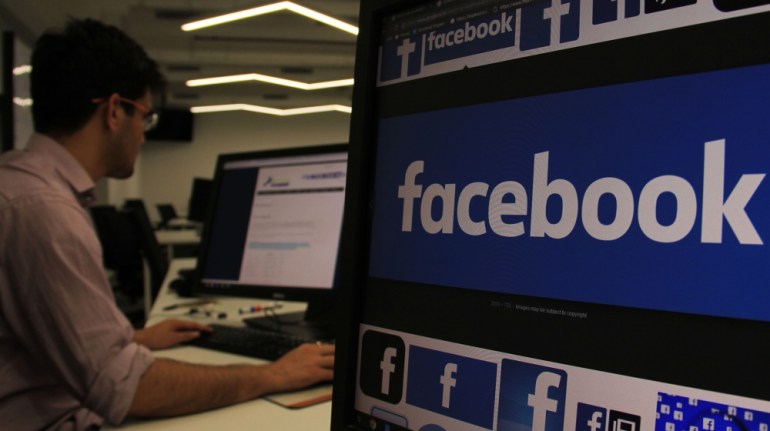 Facebook logo is seen on a Desktop (Photo by Nasir Kachroo/NurPhoto via Getty Images)