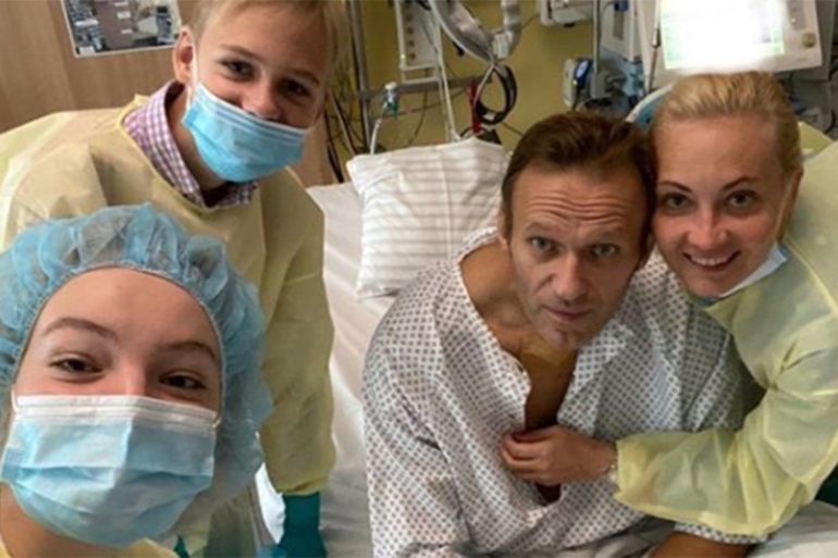 Navalny, 44, was flown to Berlin for treatment at the Charite hospital two days after falling ill on a domestic flight in Russia on August 20 [Courtesy: Navalny/Instagram]
