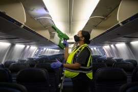 US airline disinfection