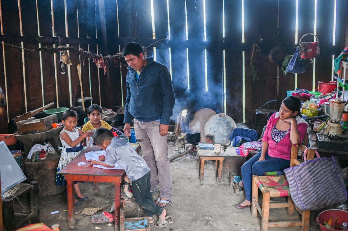 Children members of the Santiago family, are homeschooled in San Miguel Amoltepec Viejo, Guerrero state, Mexico, on September 8, 2020, amid the COVID-19 coronavirus pandemic. - Teachers resist abandon