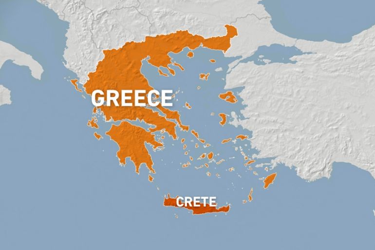 Crete, Greece map [Al Jazeera]
