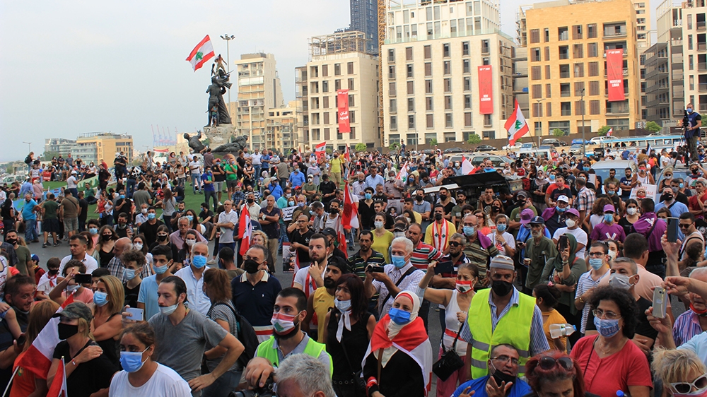 Beirut protests [Arwa Ibrahim/Al Jazeera]