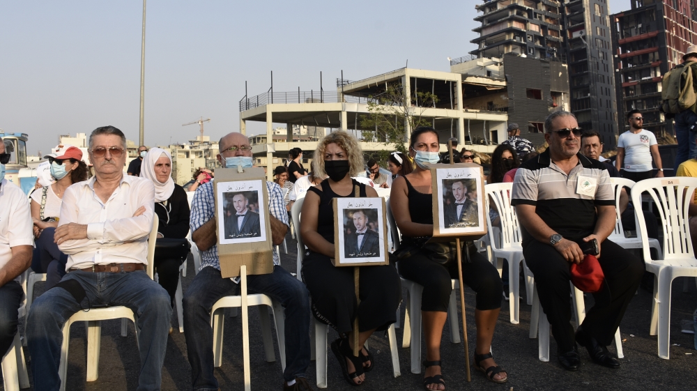 Commemoration ceremony for the victims of massive blasts sn Beirut