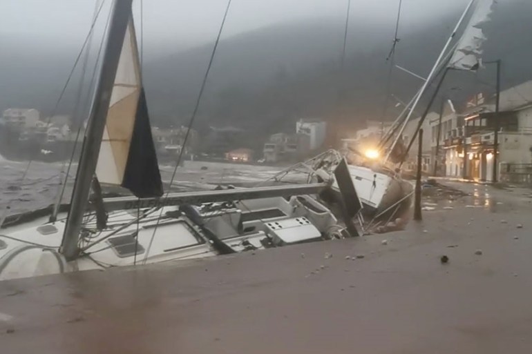 Storm Ianos batters the Ionian Greek islands