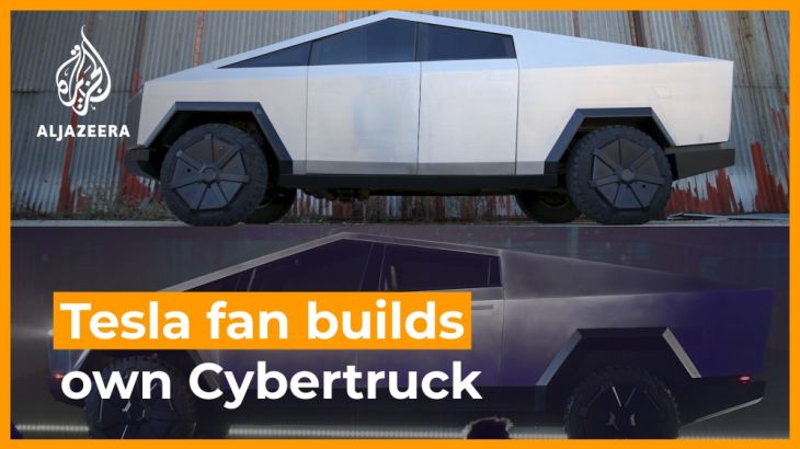 Tesla fan can’t wait, builds his own Cybertruck