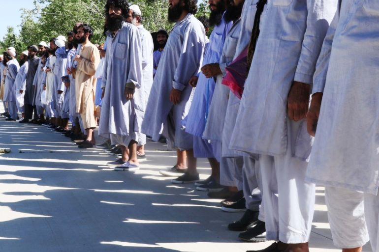 Taliban prisoners released by the Afghan government