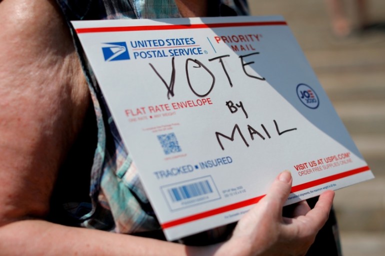 U.S. Postal Service (USPS) workers rally to end mail delays