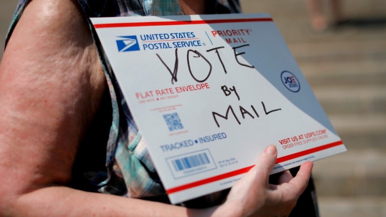 U.S. Postal Service (USPS) workers rally to end mail delays