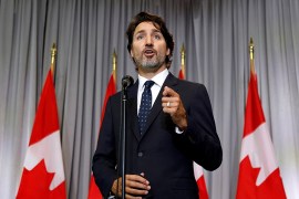 FILE PHOTO: Canada''s Prime Minister Justin Trudeau speaks during a news conference at a cabinet retreat in Ottawa, Ontario, Canada September 14, 2020. REUTERS/Blair Gable/File Photo