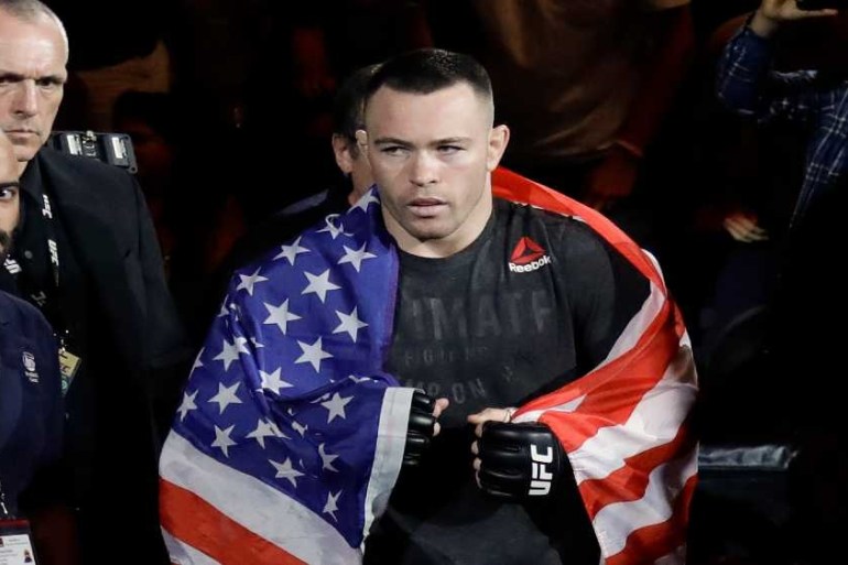 File: Colby Covington arrives for a welterweight UFC fight against Robbie Lawler