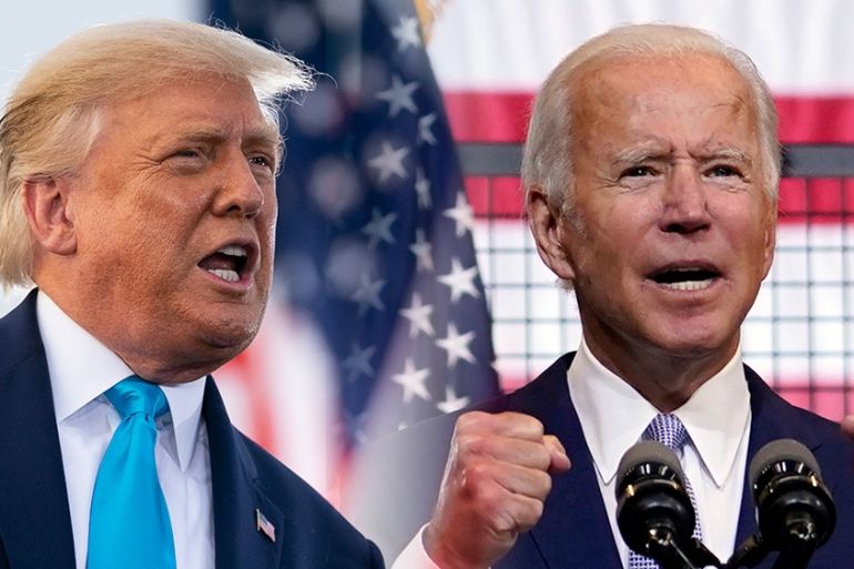Trump and Biden campaign composite [AP Photo]