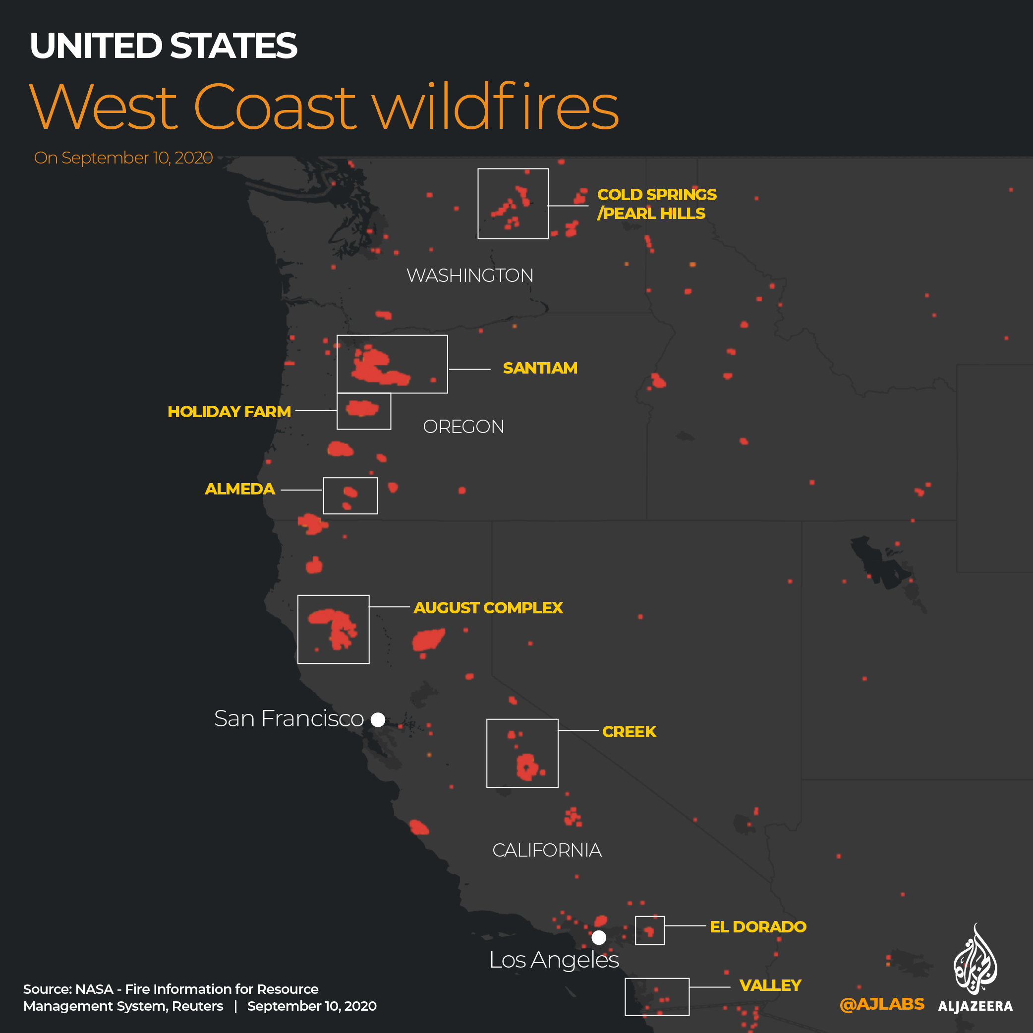 INTERACTIVE: California wildfire map Sept 10, 2020  