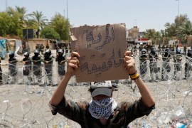 iraq protester demonstrator baghdad