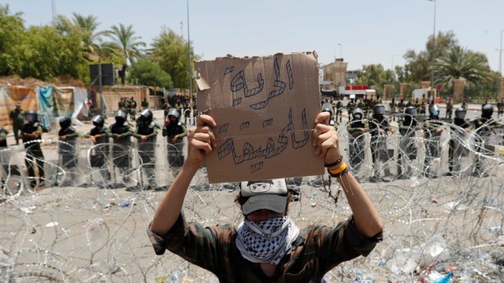 iraq protester demonstrator baghdad