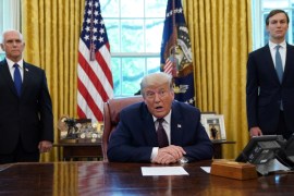 U.S. President Trump announces Bahrain agreement at the White House in Washington