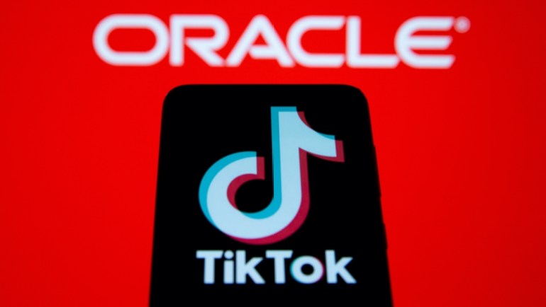TikTok, Oracle logos