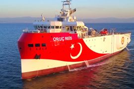 In this photo made from a video provided by the Turkish Energy Ministry on Wednesday, Aug. 12, 2020, Turkey''s research vessel, Oruc Reis, is heading in the west of Antalya on the Mediterranean, Turkey