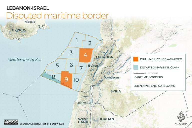 ETKİLEŞİMLİ: İsrail Lübnan deniz sınırı