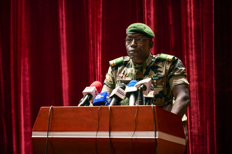 Diaw was second-in-command of the military government that took power after a coup in August [File: Michelle Cattani/AFP]