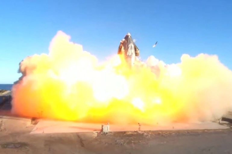 SpaceX prototype rocket destroyed in explosive test launch | Space News |  Al Jazeera