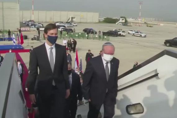 The US-Israeli delegation took El Al Israel Airlines in the first direct flight by a commercial plane from Tel Aviv to Rabat [US embassy handout]