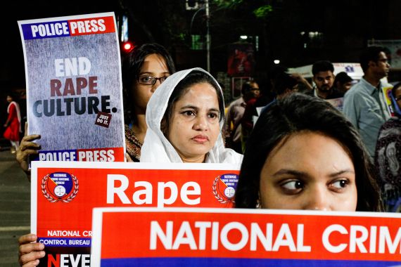 Women in India protest rape