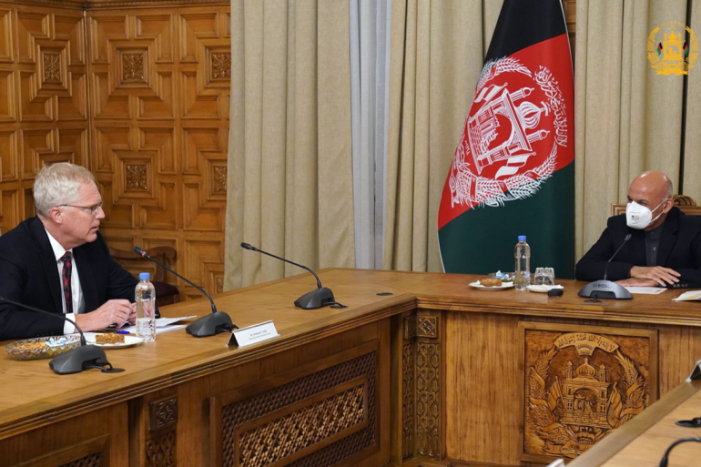 Christopher Miller meets with President Ashraf Ghani
