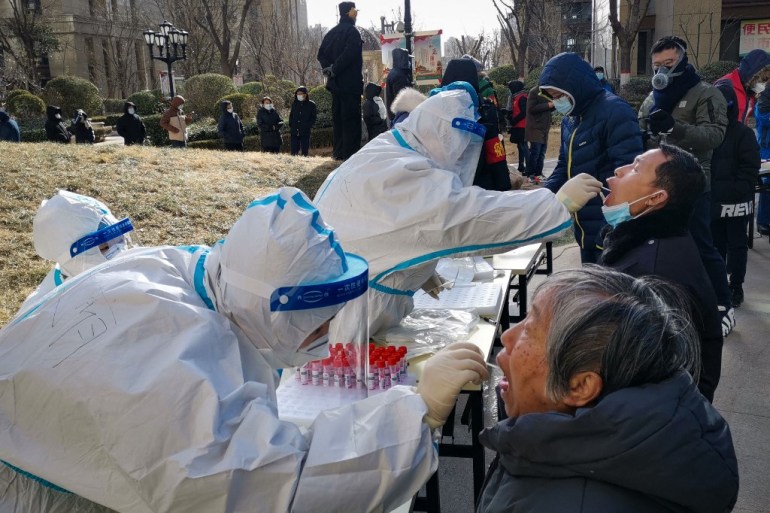 Authorities last week launched a mass testing drive and closed transport links, schools and shops in Hebei's capital city Shijiazhuang - the epicentre of the latest outbreak [CNS via AFP]