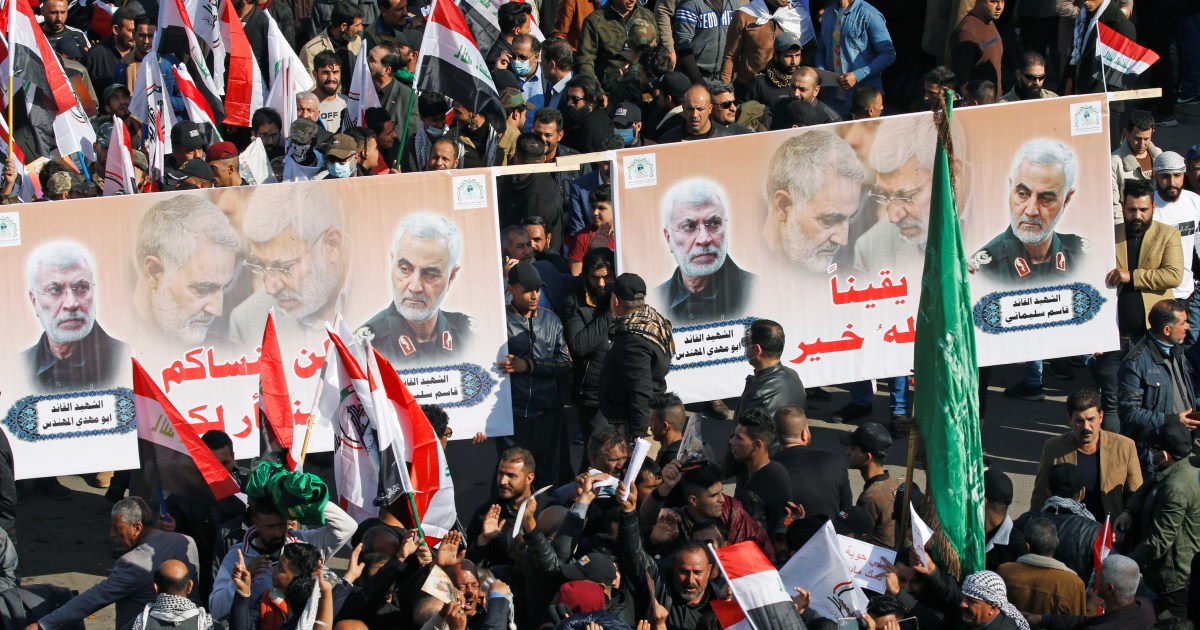 Iraqis demand US troops pull out on Soleimani killing anniversary