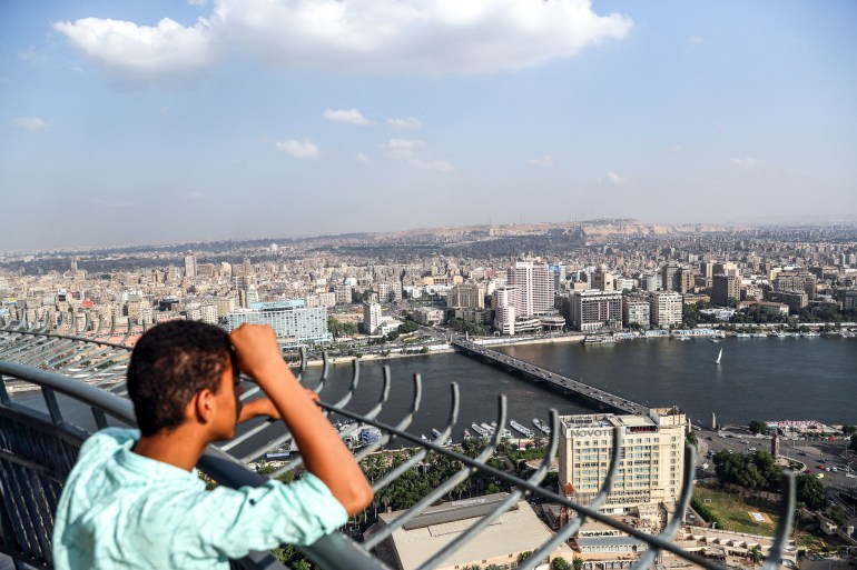 At 120 metres high and spanning 20,000 square metres, the Cairo Eye promises visitors a panoramic view of the city from what will be Africa's largest observation wheel [File: Mohamed el-Shahed/AFP]