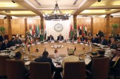 Permanent representatives of the Arab League take part in an emergency meeting to discuss Turkey&#39;s plans to send military troops to Libya, at the League&#39;s headquarters in Cairo on December 31, 2019 [File: Reuters/Mohamed Abd El Ghany]