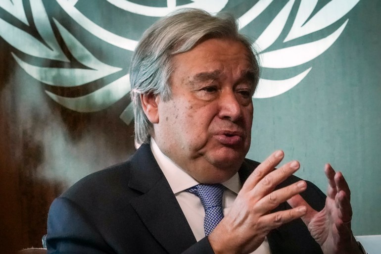 UN Secretary-General Antonio Guterres has welcomed the US return to the climate agreement, from which Trump withdrew in 2017 [File: Bebeto Matthews/The Associated Press]