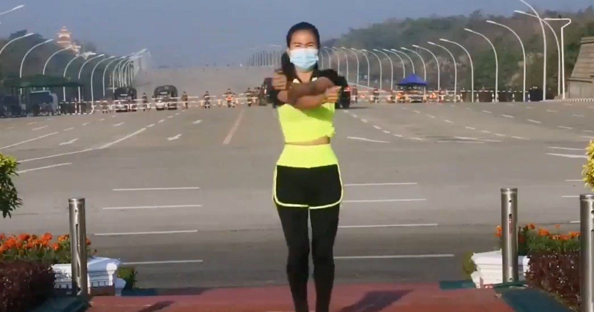 Myanmar aerobics instructor dances through military coup